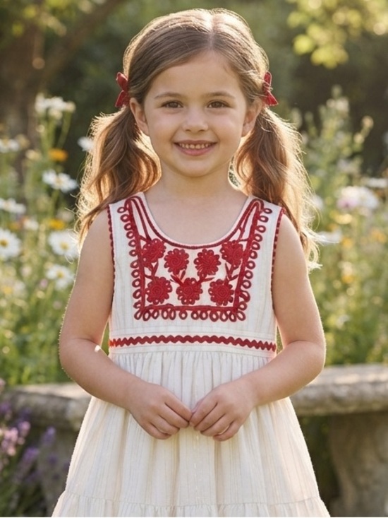Cutey Couture Other - 100% Cotton Girls Sundress with Beautiful Embroidery Details, Girls Sz 5T